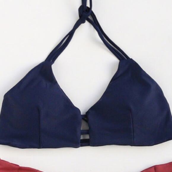 Ladder Cutout Bikini Halter Top Only - Picture 2 of 5